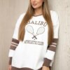 Malibu insulated sweatshirt ecru+mocca