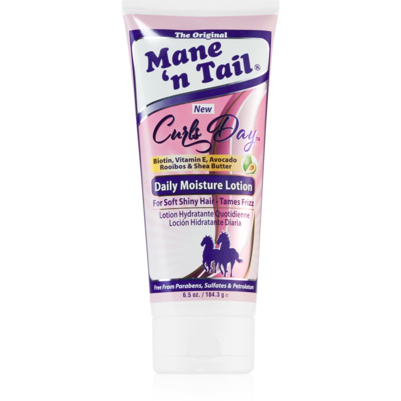 Mane 'N Tail Curls Day Daily Moisture Lotion öblítést nem igénylő hidratáló ápolás a finom hajért 192 ml-Ár