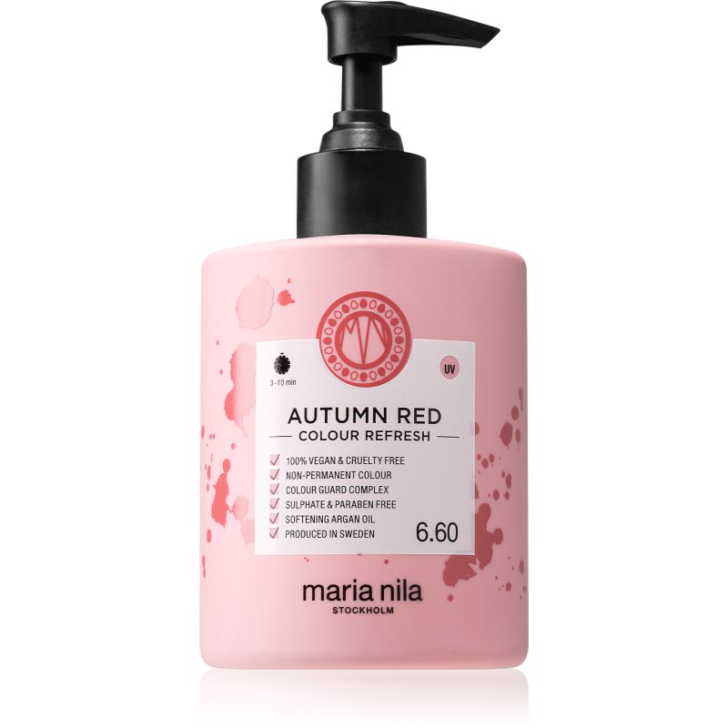 Maria Nila Colour Refresh Autumn Red gyengéd tápláló maszk tartós színes pigmentekkel 4 – 10 alkalommal mosásálló 6.60 300 ml-Ár