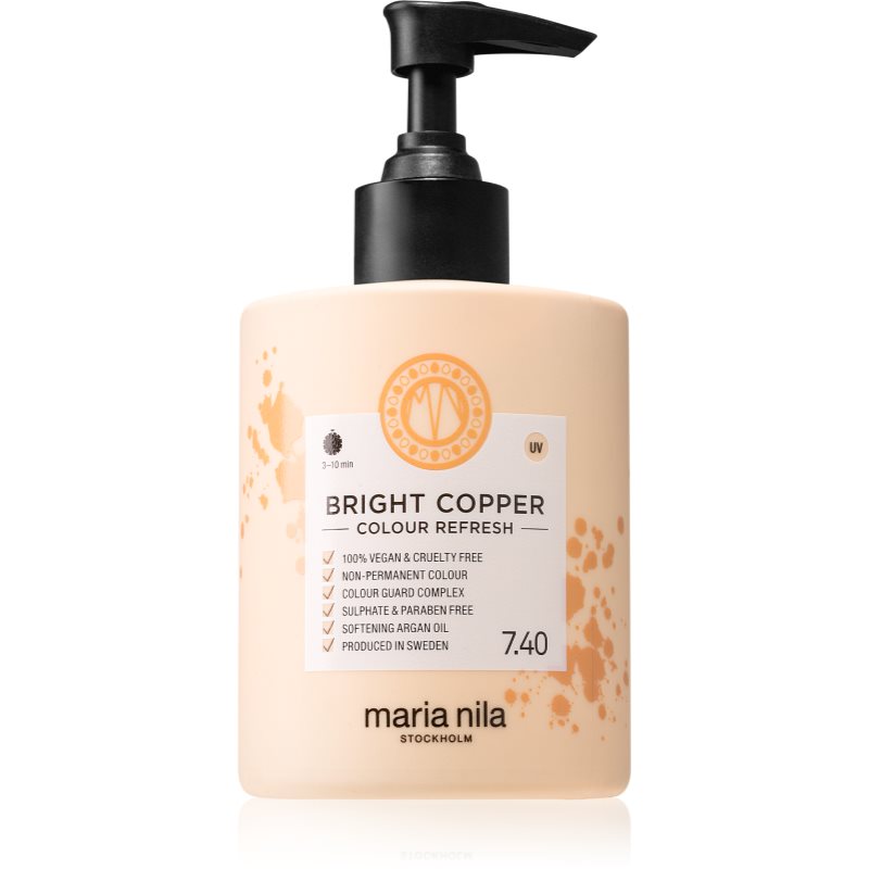Maria Nila Colour Refresh Bright Copper gyengéd tápláló maszk tartós színes pigmentekkel 4 – 10 alkalommal mosásálló 7.40 300 ml-Ár