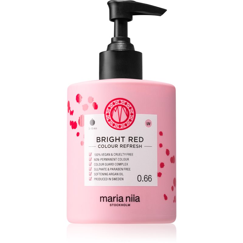 Maria Nila Colour Refresh Bright Red gyengéd tápláló maszk tartós színes pigmentekkel 4 – 10 alkalommal mosásálló 0.66 300 ml-Ár