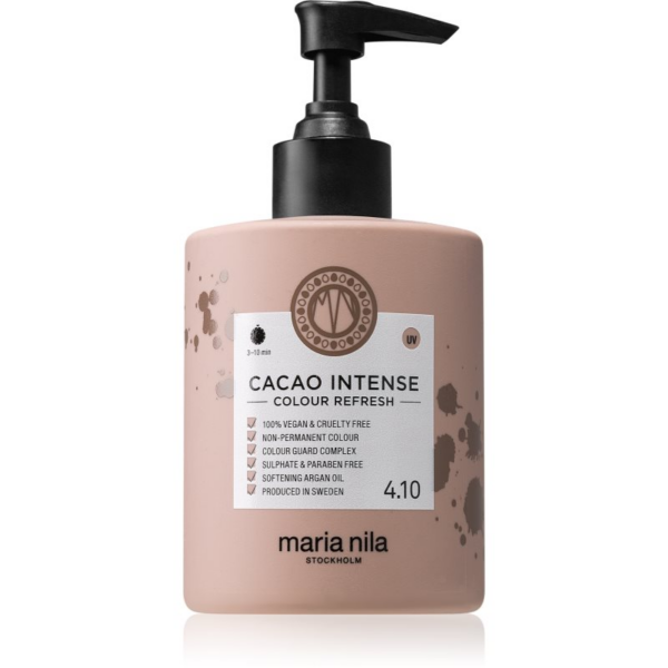Maria Nila Colour Refresh Cacao Intense gyengéd tápláló maszk tartós színes pigmentekkel 4 – 10 alkalommal mosásálló 4.10 300 ml-Ár