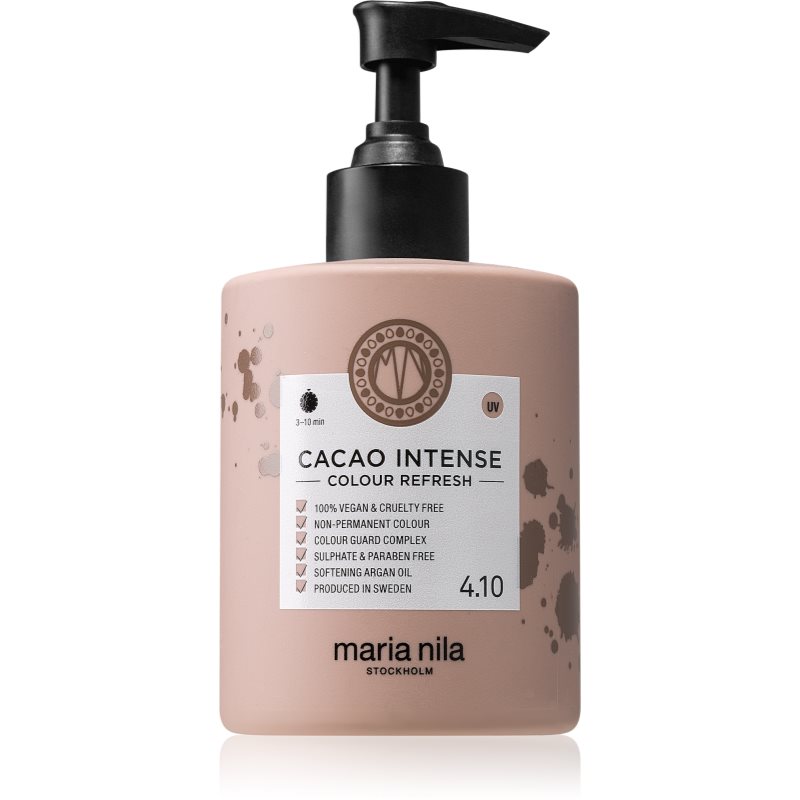Maria Nila Colour Refresh Cacao Intense gyengéd tápláló maszk tartós színes pigmentekkel 4 – 10 alkalommal mosásálló 4.10 300 ml-Ár