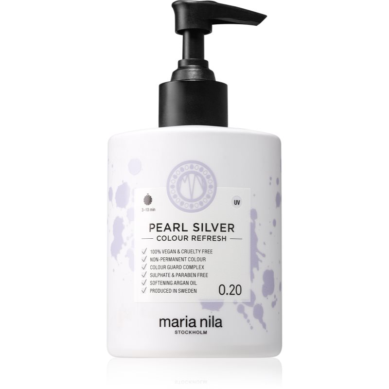 Maria Nila Colour Refresh Pearl Silver gyengéd tápláló maszk tartós színes pigmentekkel 4 – 10 alkalommal mosásálló 0.20 300 ml-Ár