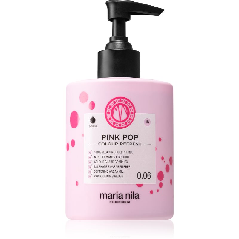 Maria Nila Colour Refresh Pink Pop gyengéd tápláló maszk tartós színes pigmentekkel 4 – 10 alkalommal mosásálló 0.06 300 ml-Ár