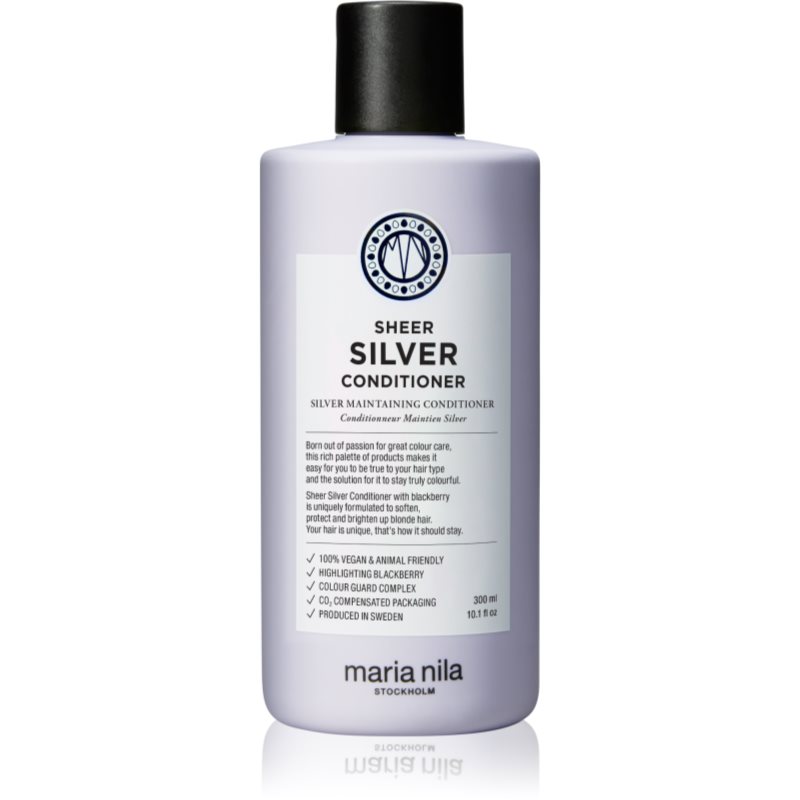 Maria Nila Sheer Silver Conditioner hidratáló kondicionáló sárga tónusok neutralizálására szulfátmentes 300 ml-Ár
