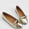Marjin Women's Banded Flat Flats Tariq Gold