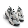 Marjin Women's High Sole Sneaker Lace-Up Sports Shoes Edisa - Running Shoes Gray