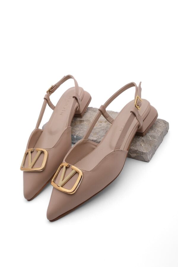 Marjin Women's Pointed Toe Flats with Open Back