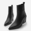 Marjin Women's Pointed Toe Western Boots Erbe Black