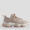 Marjin Women's Sneaker Thick Sole Laced Sneakers Refi Beige