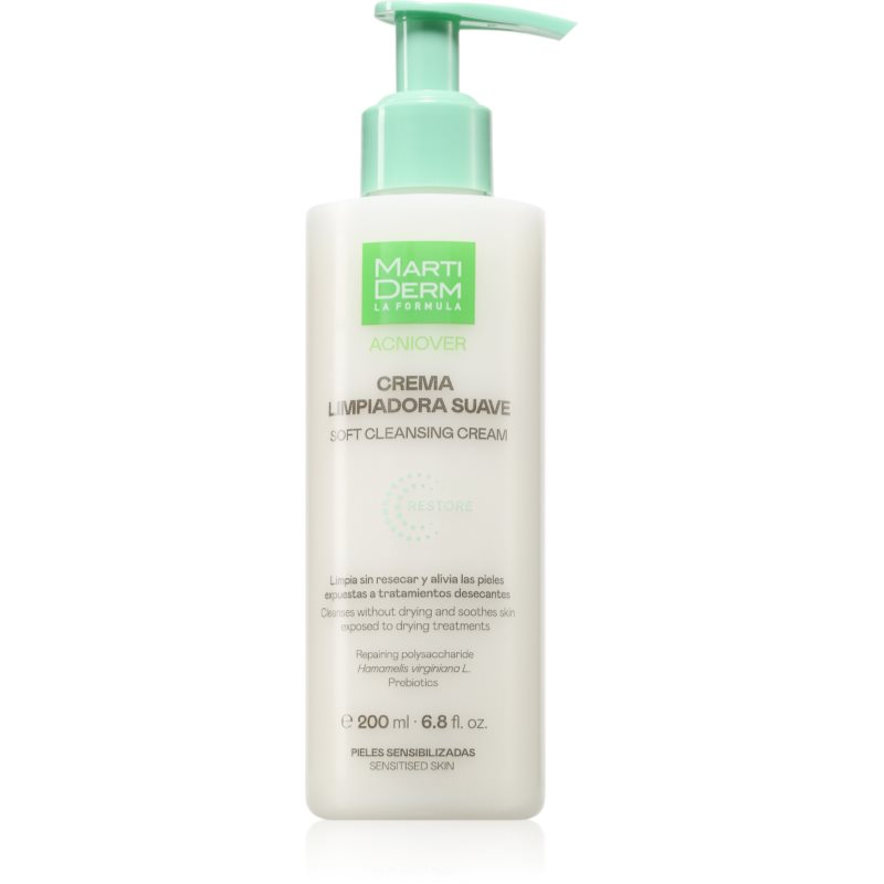 MartiDerm Acniover Soft Cleansing Cream tisztító krém az aknéra hajlamos érzékeny bőrre 200 ml-ár