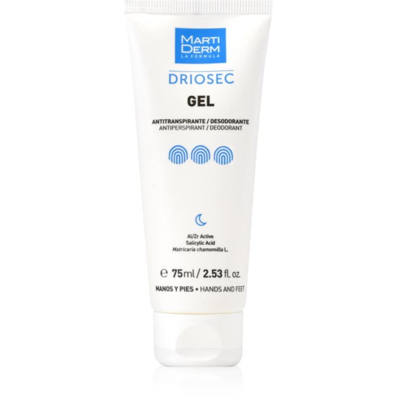 MartiDerm Driosec Gel Antitranspirante gél a túlzott izzadás ellen kézre és lábra 75 ml-ár
