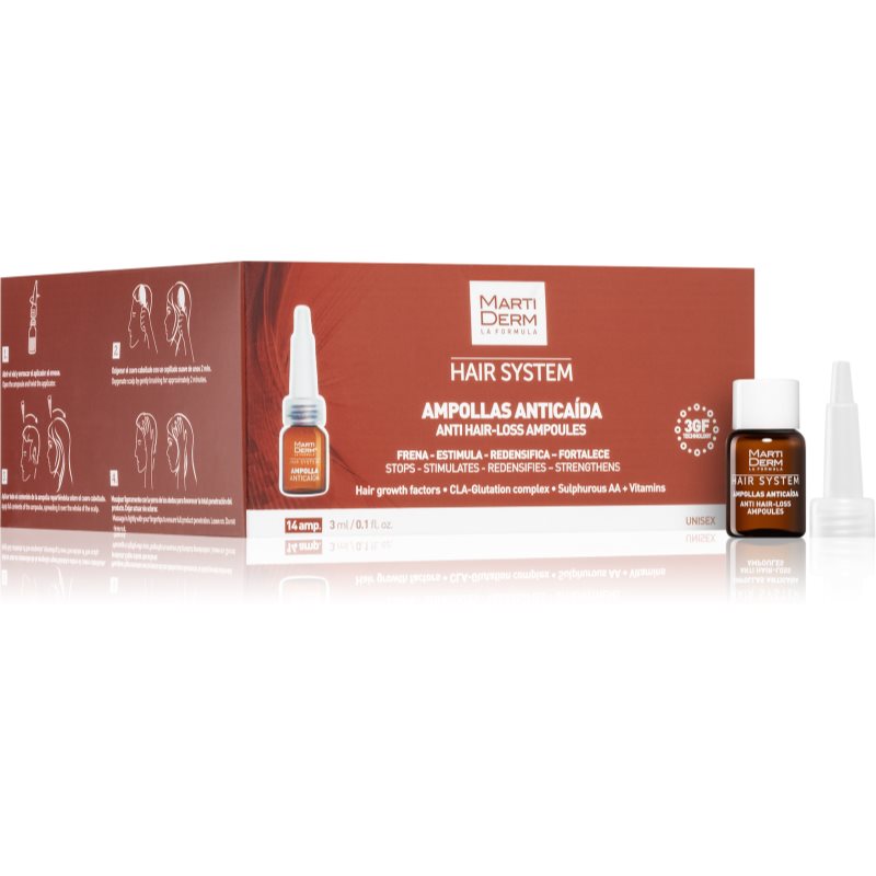 MartiDerm Hair System hajnövekedés és hajhullás elleni ápolás ampullákban 14x3 ml-Ár