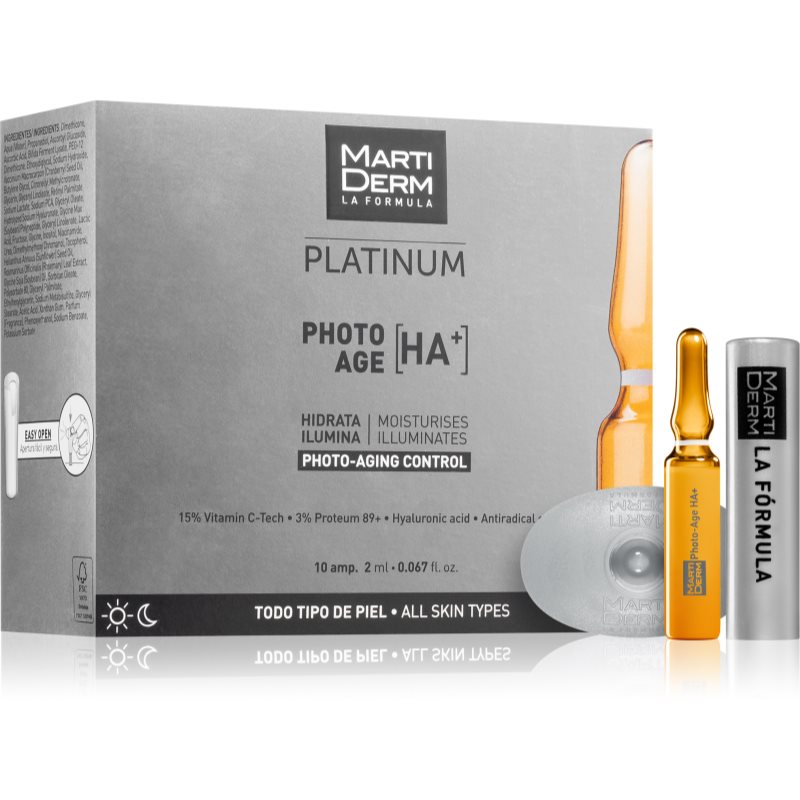 MartiDerm Platinum Photo Age HA+ öregedés elleni arcszérum ampullákban C-vitaminnal 10x2 ml-Ár