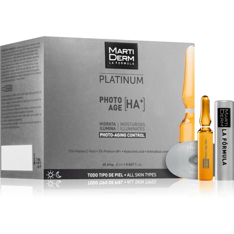 MartiDerm Platinum Photo Age HA+ öregedés elleni arcszérum ampullákban C-vitaminnal 30x2 ml-Ár