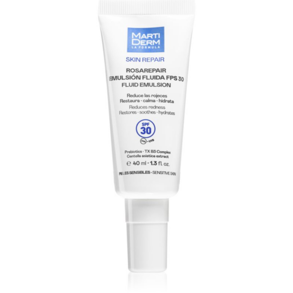 MartiDerm Skin Repair Rosarepair Fluid Emulsion SPF 30 hidratáló fluid bőrpír ellen SPF 30 40 ml-ár