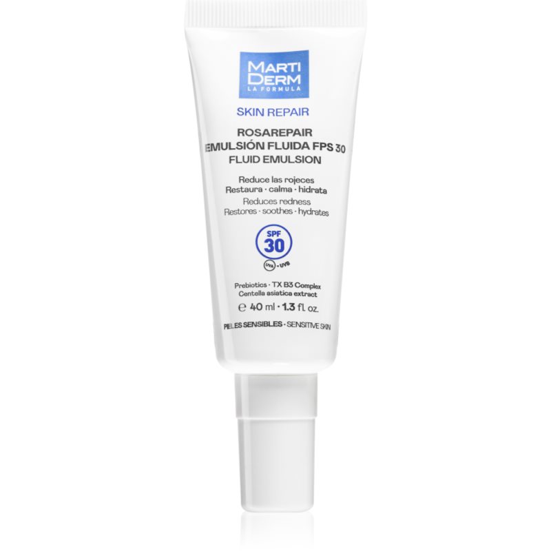 MartiDerm Skin Repair Rosarepair Fluid Emulsion SPF 30 hidratáló fluid bőrpír ellen SPF 30 40 ml-ár