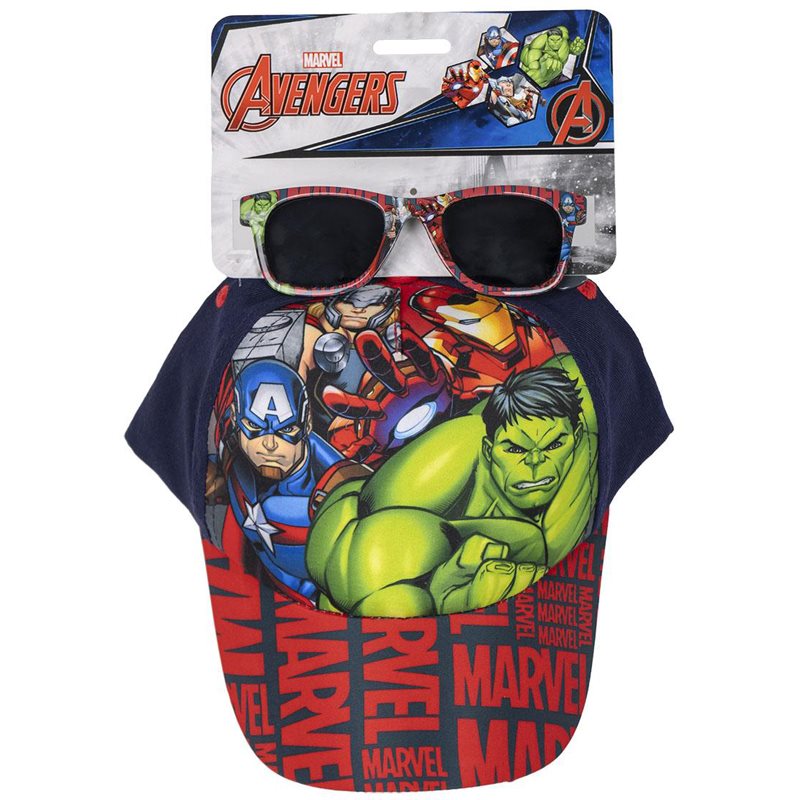 Marvel Avengers Set Cap & Sunglasses szett gyermekeknek 3+ years Size 53 cm 1 db-Ár