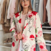 Marynarka damska one size oversize w kwiaty PETALISSA biała Dstreet