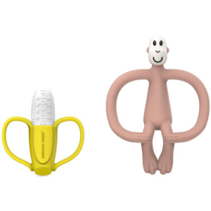 Matchstick Monkey Banana Soother & Monkey Teether ajándékszett gyermekeknek 1 db