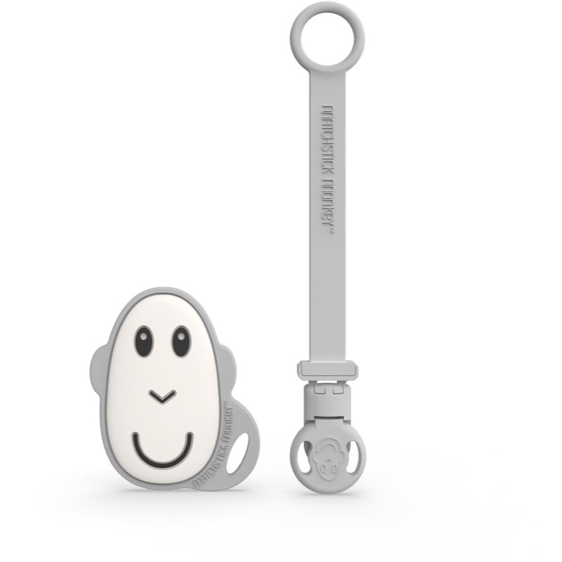 Matchstick Monkey Flat Face Teether & Soother Clip ajándékszett gyermekeknek Grey-Ár
