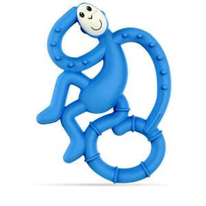Matchstick Monkey Mini Monkey Teether rágóka antimikrobiális összetevővel Blue 1 db-Ár