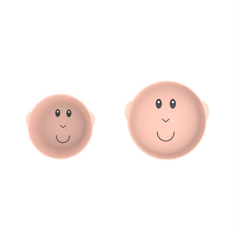 Matchstick Monkey Monkey Plate & Bowl etetőszett gyermekeknek Dusty Pink 1 db-Ár