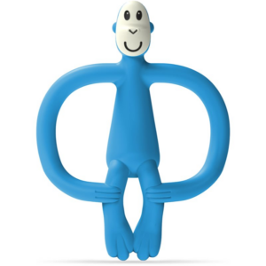 Matchstick Monkey Monkey Teether rágóka 2in1 kefével Blue 1 db-Ár