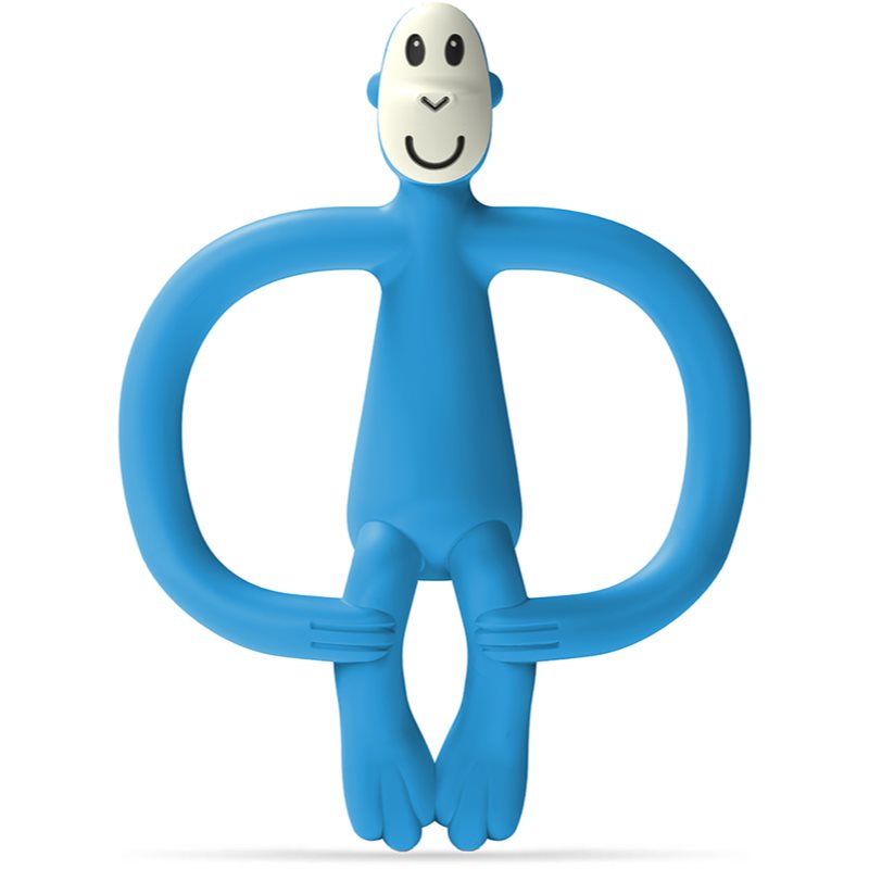 Matchstick Monkey Monkey Teether rágóka 2in1 kefével Blue 1 db-Ár