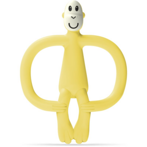 Matchstick Monkey Monkey Teether rágóka 2in1 kefével Yellow 1 db-Ár