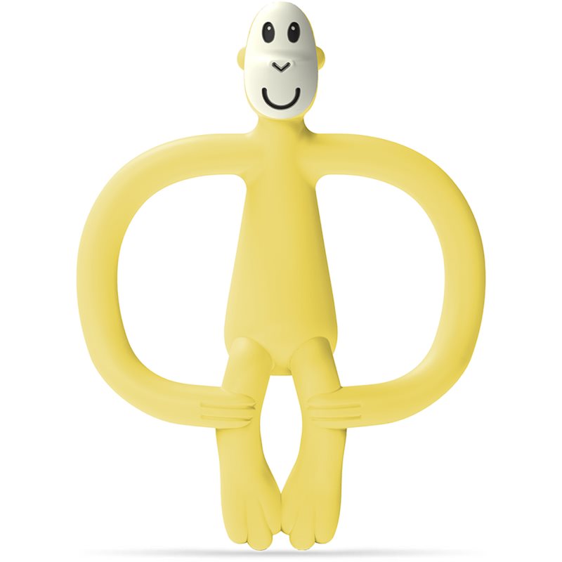 Matchstick Monkey Monkey Teether rágóka 2in1 kefével Yellow 1 db-Ár
