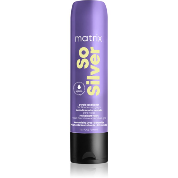 Matrix So Silver hidratáló kondicionáló sárga tónusok neutralizálására 300 ml-Ár