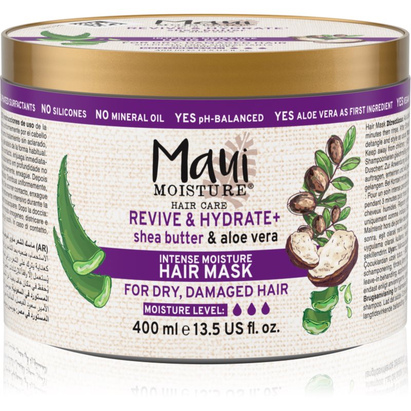 Maui Moisture Revive & Hydrate + Shea Butter hidratáló és tápláló maszk hajra 400 ml-Ár