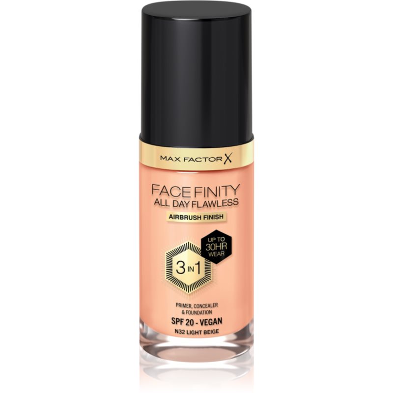 Max Factor Facefinity All Day Flawless tartós alapozó SPF 20 árnyalat 32 Light Beige 30 ml-Ár
