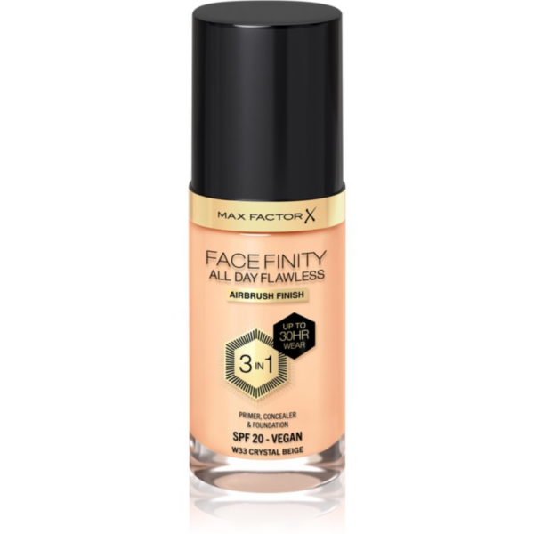 Max Factor Facefinity All Day Flawless tartós alapozó SPF 20 árnyalat 33 Crystal Beige 30 ml-Ár