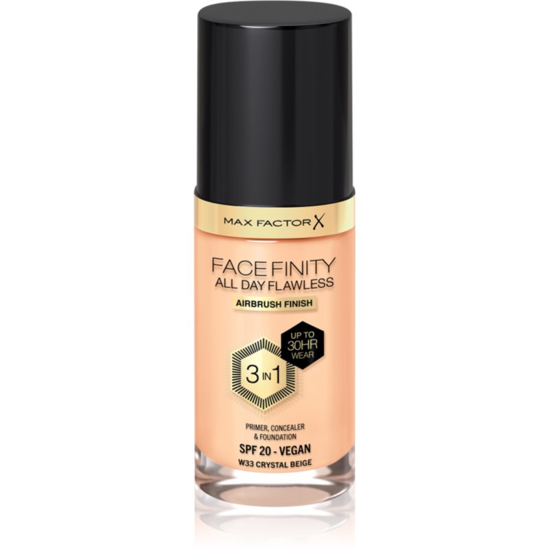 Max Factor Facefinity All Day Flawless tartós alapozó SPF 20 árnyalat 33 Crystal Beige 30 ml-Ár