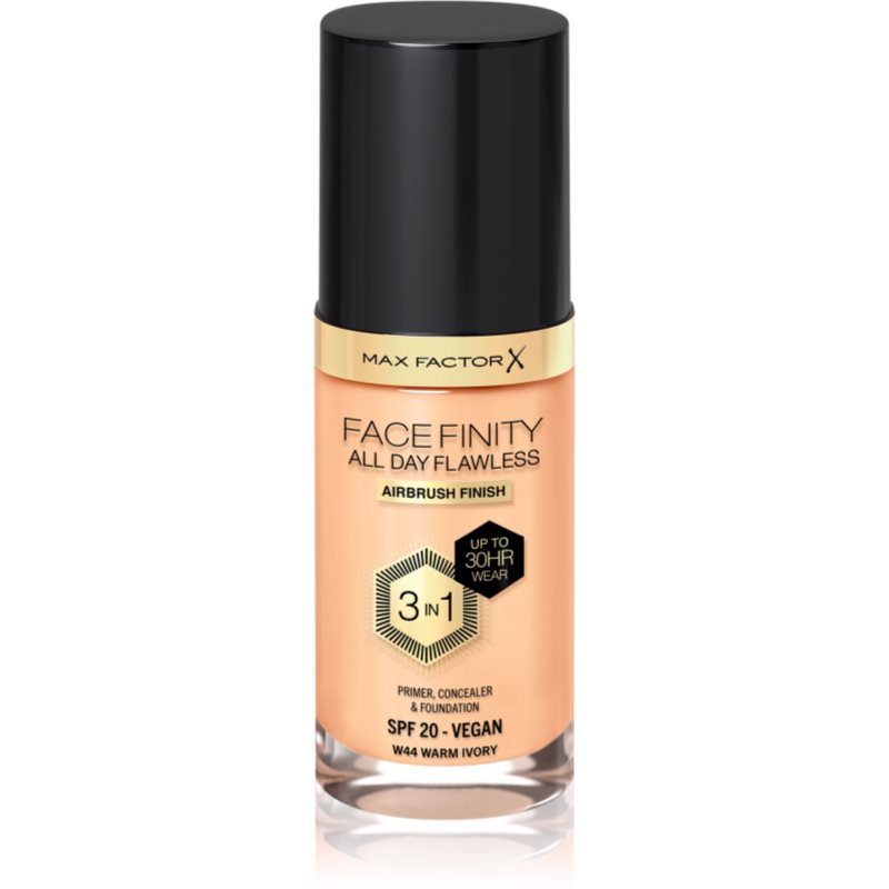 Max Factor Facefinity All Day Flawless tartós alapozó SPF 20 árnyalat 44 Warm Ivory 30 ml-Ár