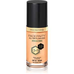 Max Factor Facefinity All Day Flawless tartós alapozó SPF 20 árnyalat 70 Warm Sand 30 ml-Ár