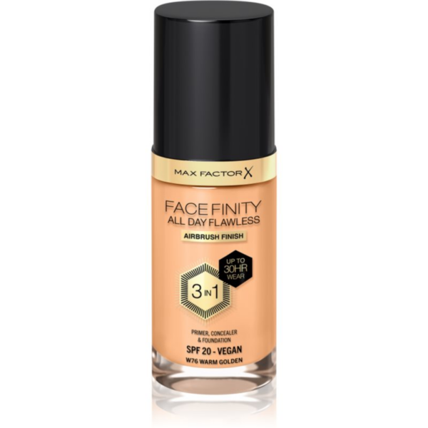Max Factor Facefinity All Day Flawless tartós alapozó SPF 20 árnyalat 76 Warm Golden 30 ml-Ár