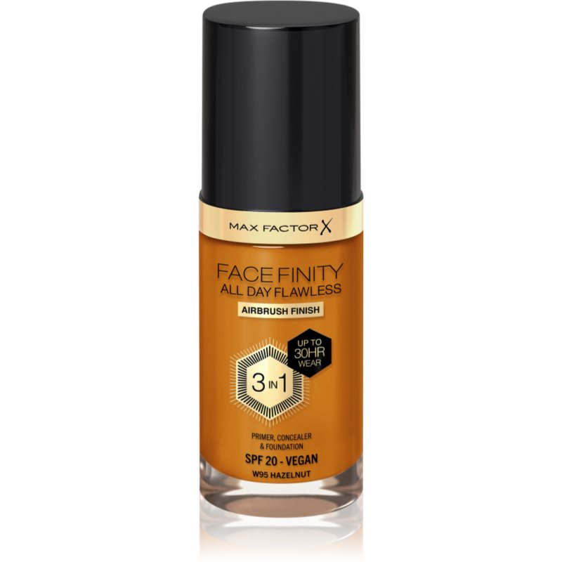 Max Factor Facefinity All Day Flawless tartós alapozó SPF 20 árnyalat W95 Hazelnut 30 ml-Ár