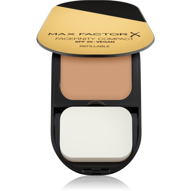 Max Factor Facefinity Refillable kompakt mattító alapozó SPF 20 árnyalat 001 Porcelain 10 g-Ár