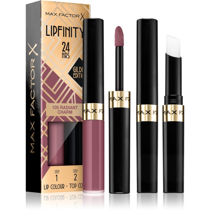 Max Factor Lipfinity Gilded Edition hosszan tartó rúzs balzsammal árnyalat 105 Radiant Charm 4