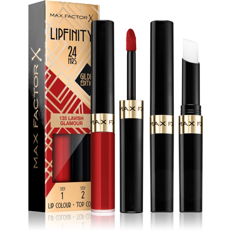 Max Factor Lipfinity Gilded Edition hosszan tartó rúzs balzsammal árnyalat 135 Lavish Glamour 4