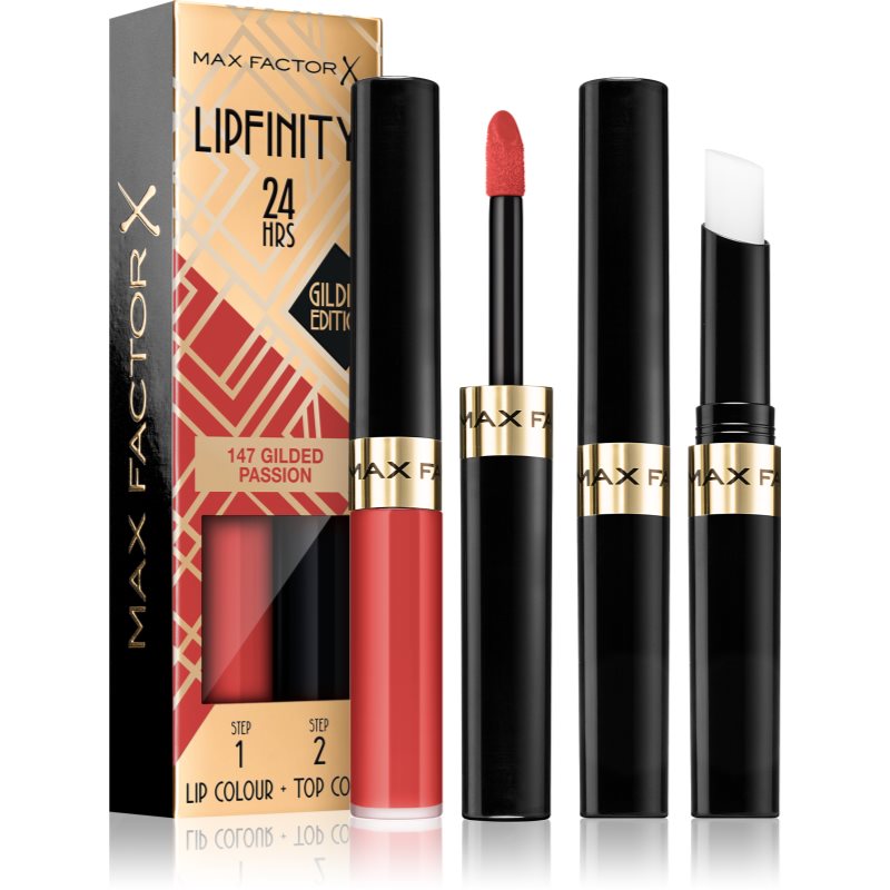 Max Factor Lipfinity Gilded Edition hosszan tartó rúzs balzsammal árnyalat 147 Gilded Passion 4