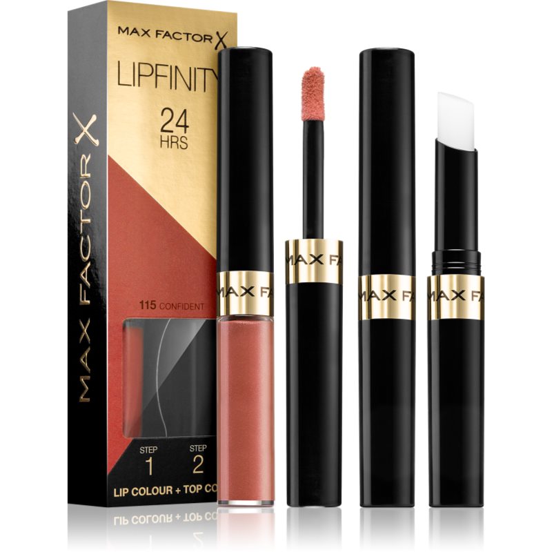 Max Factor Lipfinity Lip Colour hosszan tartó rúzs balzsammal árnyalat 115 Confident 4