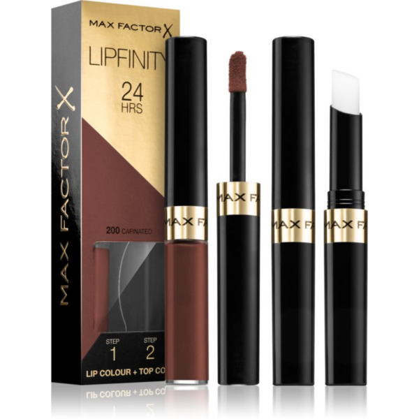 Max Factor Lipfinity Lip Colour hosszan tartó rúzs balzsammal árnyalat 200 Cafinated 4