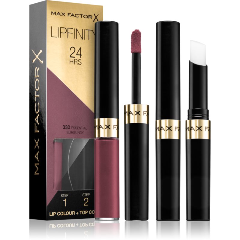 Max Factor Lipfinity Lip Colour hosszan tartó rúzs balzsammal árnyalat 330 Essential Burgundy 4