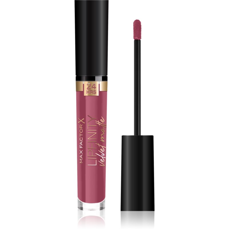 Max Factor Lipfinity Velvet Matte mattító folyékony rúzs árnyalat 005 Matte Merlot 3