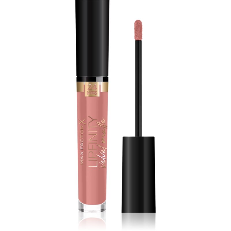 Max Factor Lipfinity Velvet Matte mattító folyékony rúzs árnyalat 015 Nude Silk 3